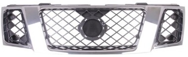 ΜΑΣΚΑ NISSAN NAVARA D40 '10-'15 2WD/4WD ΜΑΥΡΗ ΜΕ ΧΡΩΜΙΟ ΠΛΑΙΣΙΟ